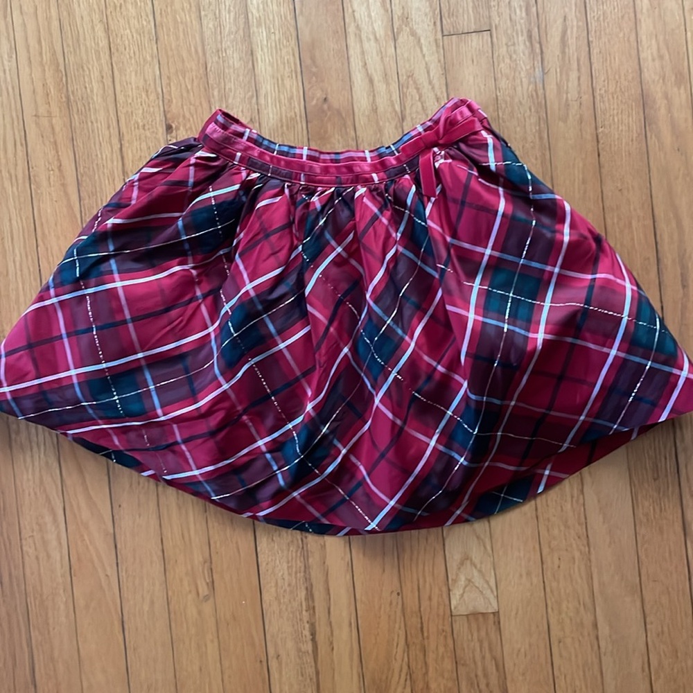 Janie and Jack Tartan Plaid Silk Holiday Skirt - Size 4
